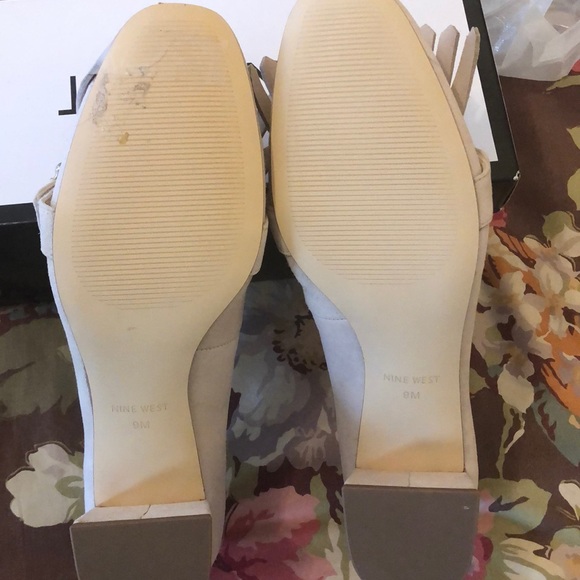 NIB NINE WEST WADLEY NATURAL/ CREAM/IVORY SZ. 9M - Picture 3 of 5
